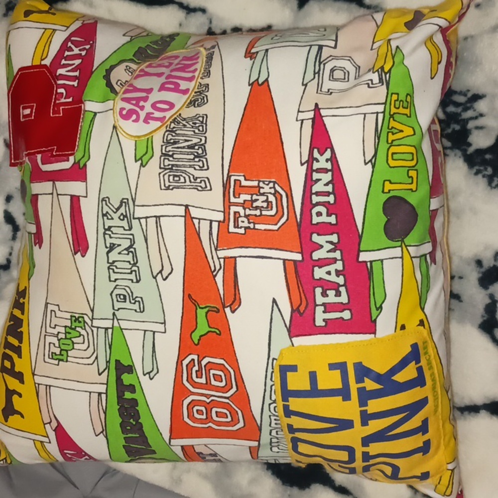 Vintage VS PINK Throw Pillow - Picture 3 of 3